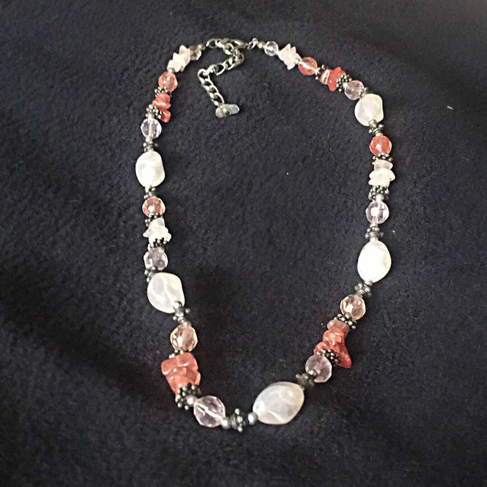 colored stone necklace
